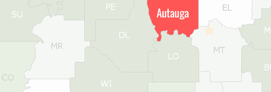 Autauga County Map