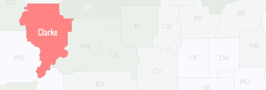Clarke County Map
