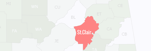 St.Clair County Map