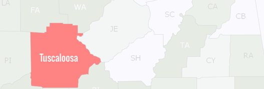 Tuscaloosa County Map